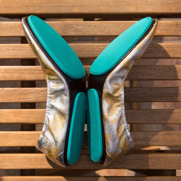 NWT Custom Silver and Gold Foiled Tieks by Heather - Picture 4 of 6